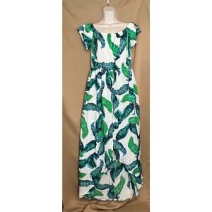 Biubiu Tropical Romper with long skirt L NWOT
